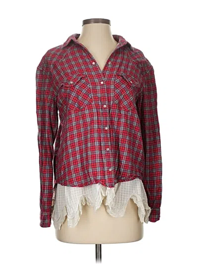 Pre-owned Bdg Long Sleeve Blouse In Red