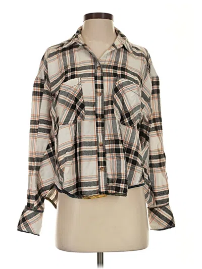 Pre-owned Bdg Long Sleeve Blouse In Tan