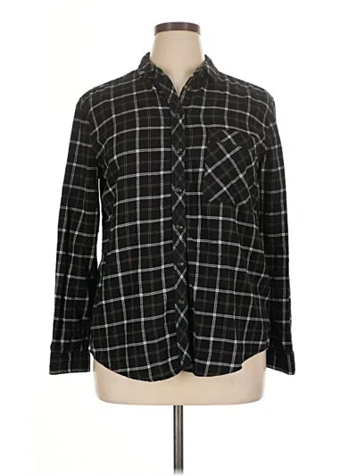 Pre-owned Bdg Long Sleeve Button Down Shirt In Black