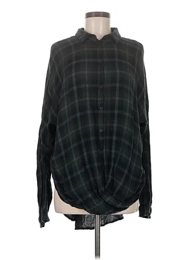 Pre-owned Bdg Long Sleeve Button Down Shirt In Black