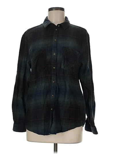Pre-owned Bdg Long Sleeve Button Down Shirt In Black