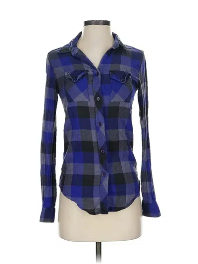 Pre-owned Bdg Long Sleeve Button Down Shirt In Blue