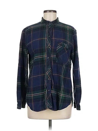Pre-owned Bdg Long Sleeve Button Down Shirt In Blue