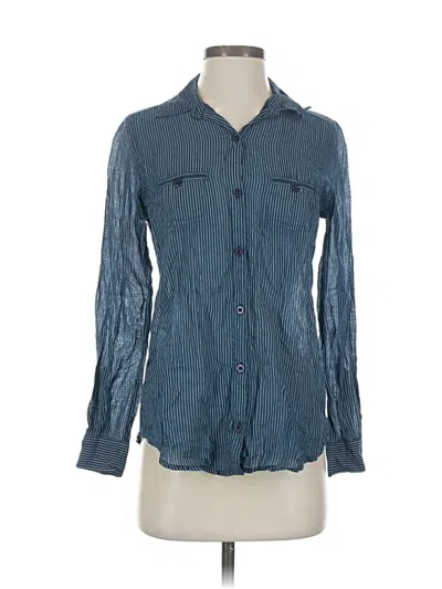 Pre-owned Bdg Long Sleeve Button Down Shirt In Blue