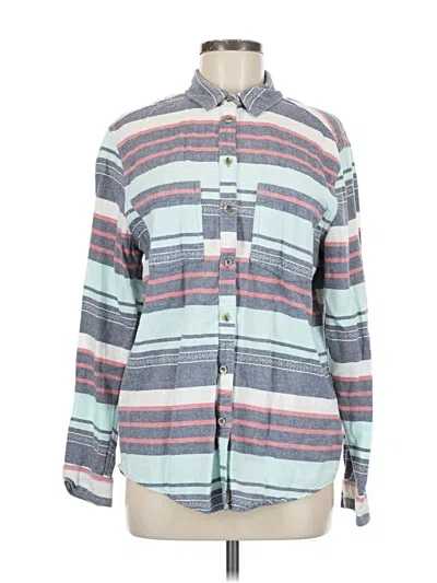 Pre-owned Bdg Long Sleeve Button Down Shirt In Blue