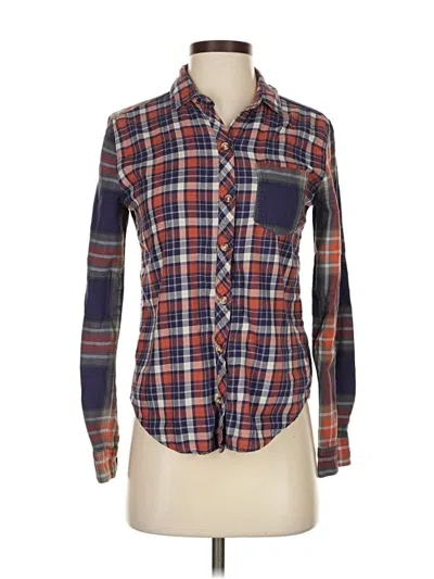 Pre-owned Bdg Long Sleeve Button Down Shirt In Blue