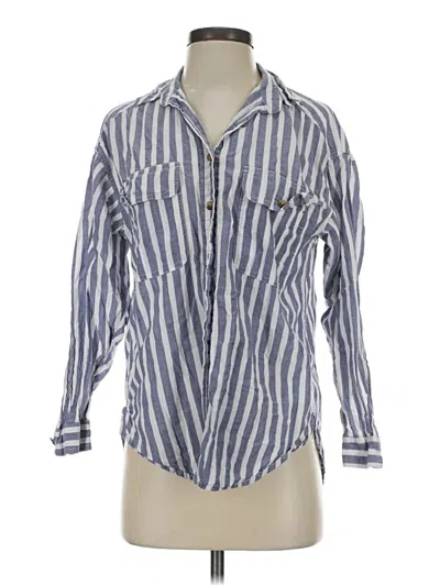 Pre-owned Bdg Long Sleeve Button Down Shirt In Blue