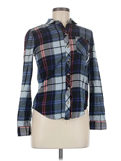 Pre-owned Bdg Long Sleeve Button Down Shirt In Blue