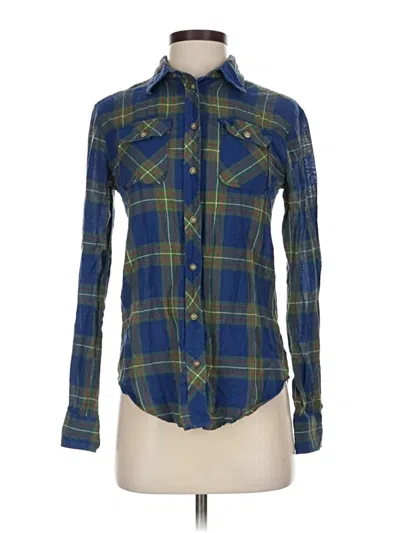 Pre-owned Bdg Long Sleeve Button Down Shirt In Blue