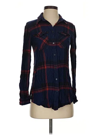 Pre-owned Bdg Long Sleeve Button Down Shirt In Blue