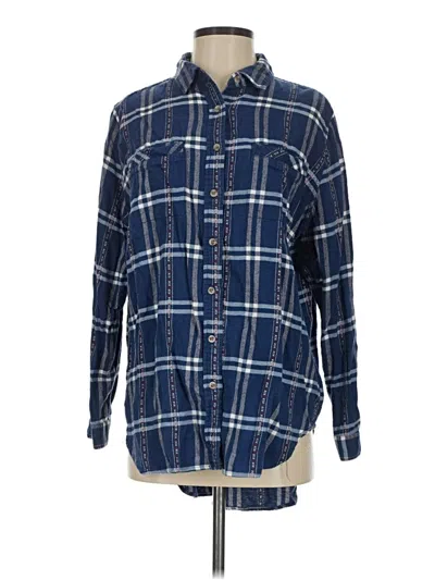 Pre-owned Bdg Long Sleeve Button Down Shirt In Blue