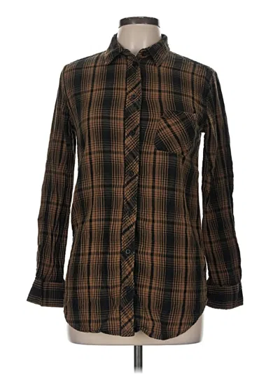 Pre-owned Bdg Long Sleeve Button Down Shirt In Brown