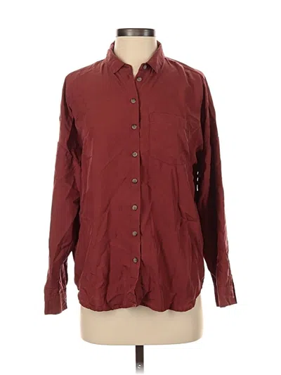 Pre-owned Bdg Long Sleeve Button Down Shirt In Burgundy