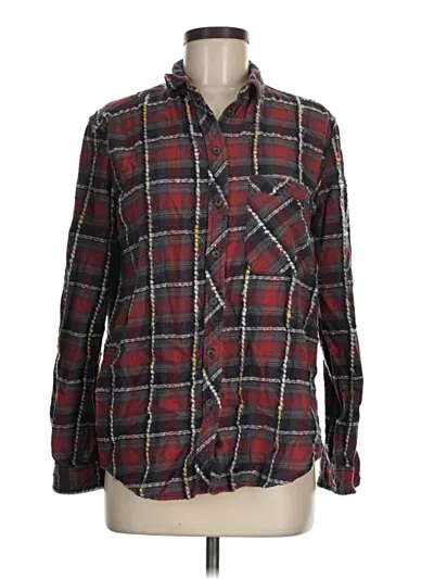Pre-owned Bdg Long Sleeve Button Down Shirt In Burgundy