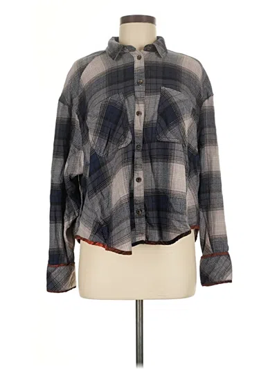 Pre-owned Bdg Long Sleeve Button Down Shirt In Gray