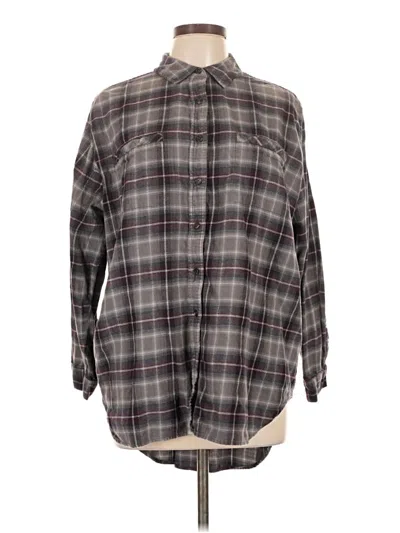 Pre-owned Bdg Long Sleeve Button Down Shirt In Gray