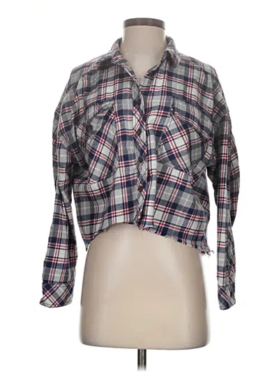 Pre-owned Bdg Long Sleeve Button Down Shirt In Gray