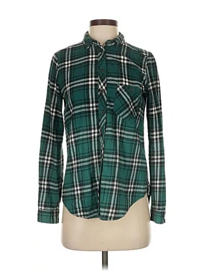 Pre-owned Bdg Long Sleeve Button Down Shirt In Green