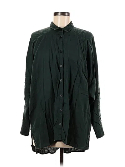 Pre-owned Bdg Long Sleeve Button Down Shirt In Green