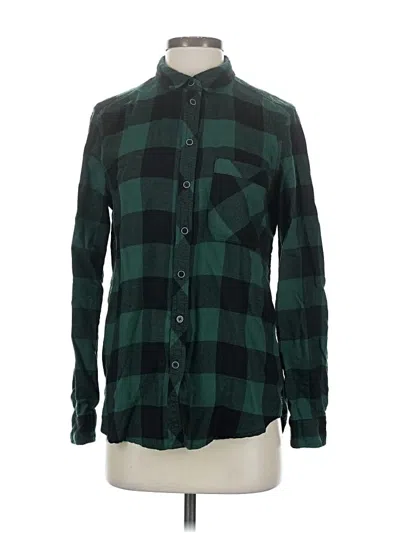 Pre-owned Bdg Long Sleeve Button Down Shirt In Green