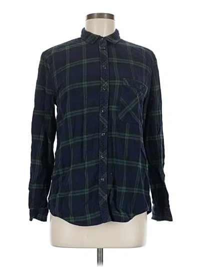 Pre-owned Bdg Long Sleeve Button Down Shirt In Green