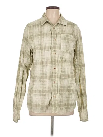 Pre-owned Bdg Long Sleeve Button Down Shirt In Green