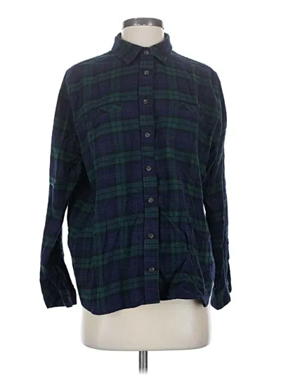Pre-owned Bdg Long Sleeve Button Down Shirt In Green