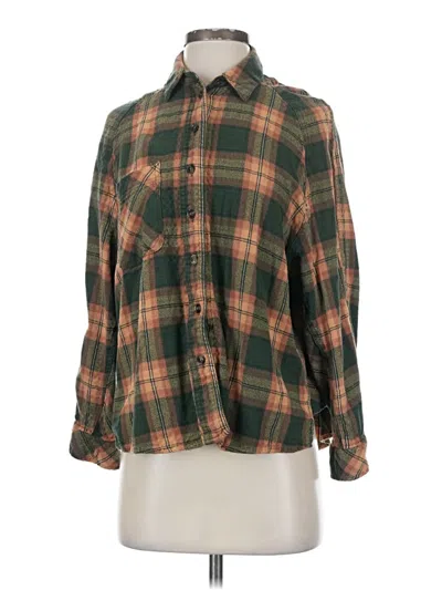 Pre-owned Bdg Long Sleeve Button Down Shirt In Green