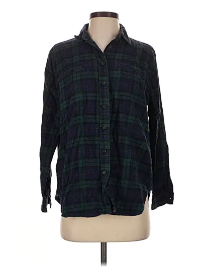 Pre-owned Bdg Long Sleeve Button Down Shirt In Green