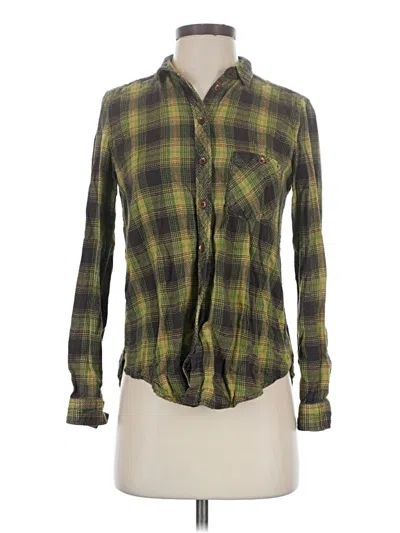 Pre-owned Bdg Long Sleeve Button Down Shirt In Green