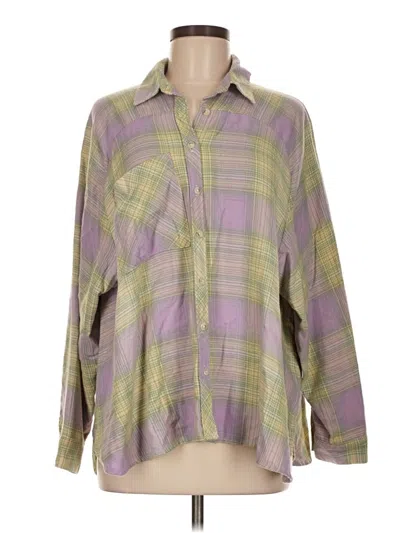 Pre-owned Bdg Long Sleeve Button Down Shirt In Purple