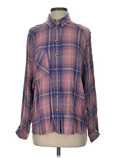 Pre-owned Bdg Long Sleeve Button Down Shirt In Purple