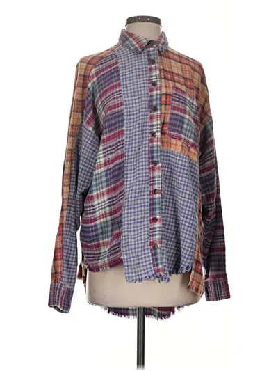 Pre-owned Bdg Long Sleeve Button Down Shirt In Purple