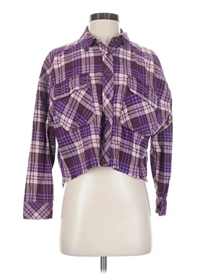 Pre-owned Bdg Long Sleeve Button Down Shirt In Purple