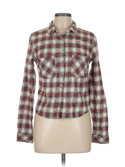 Pre-owned Bdg Long Sleeve Button Down Shirt In Red