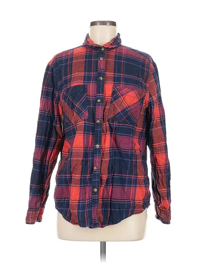Pre-owned Bdg Long Sleeve Button Down Shirt In Red