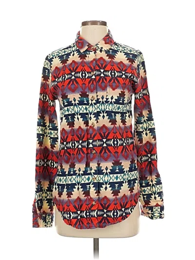 Pre-owned Bdg Long Sleeve Button Down Shirt In Red