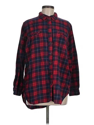 Pre-owned Bdg Long Sleeve Button Down Shirt In Red