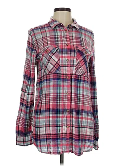 Pre-owned Bdg Long Sleeve Button Down Shirt In Red