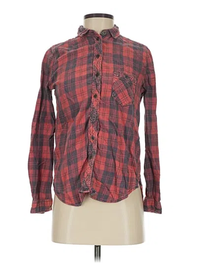 Pre-owned Bdg Long Sleeve Button Down Shirt In Red