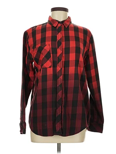 Pre-owned Bdg Long Sleeve Button Down Shirt In Red