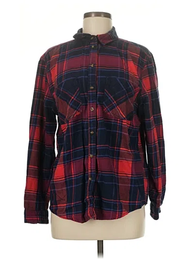 Pre-owned Bdg Long Sleeve Button Down Shirt In Red