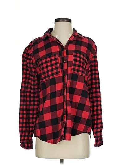 Pre-owned Bdg Long Sleeve Button Down Shirt In Red