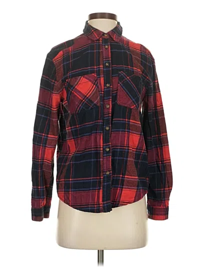 Pre-owned Bdg Long Sleeve Button Down Shirt In Red
