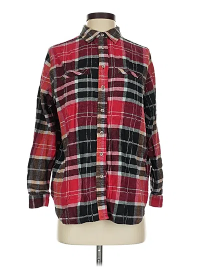 Pre-owned Bdg Long Sleeve Button Down Shirt In Red