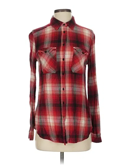 Pre-owned Bdg Long Sleeve Button Down Shirt In Red
