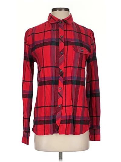 Pre-owned Bdg Long Sleeve Button Down Shirt In Red