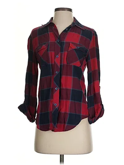 Pre-owned Bdg Long Sleeve Button Down Shirt In Red