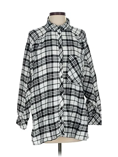 Pre-owned Bdg Long Sleeve Button Down Shirt In Silver