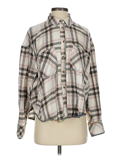 Pre-owned Bdg Long Sleeve Button Down Shirt In White